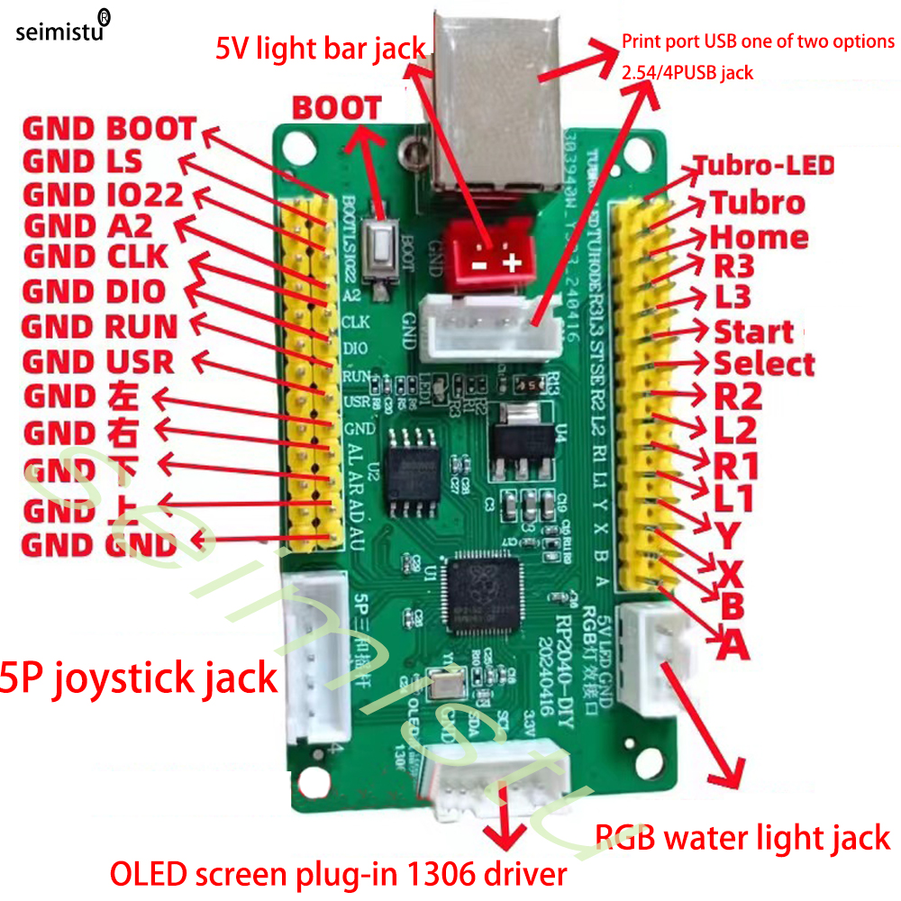 ps4 ps3 RP2040 development boa - Arcade Button Pcb recensie en prijs