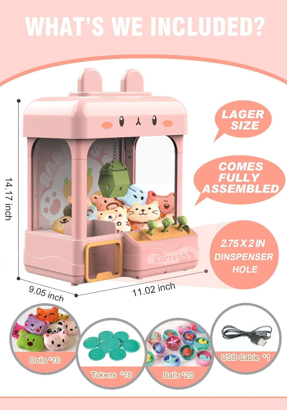 Large Claw Machine with Prizes - Arcade Prize Vending Machine recensie en prijs