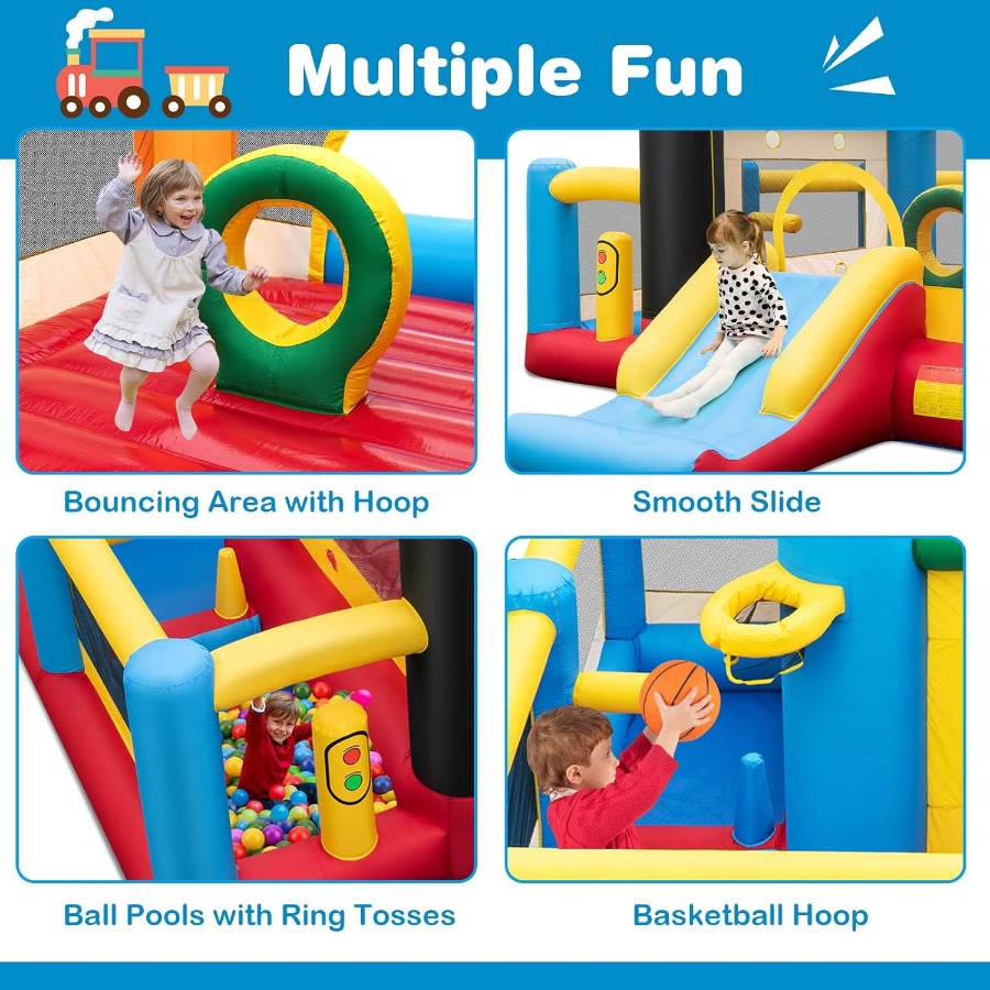 Inflatable Bounce House Train  - Basketball Arcade Game recensie en prijs