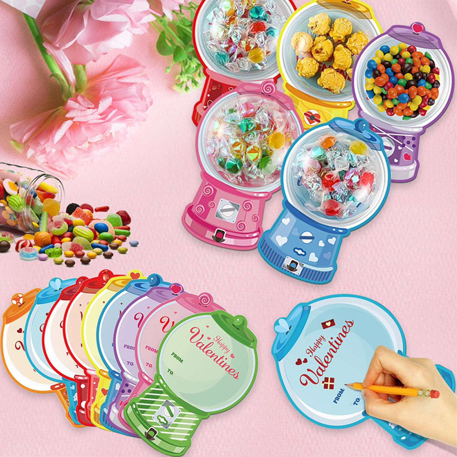 18/36Pack Kids Valentines Day  - Bubble Gum Machine recensie en prijs